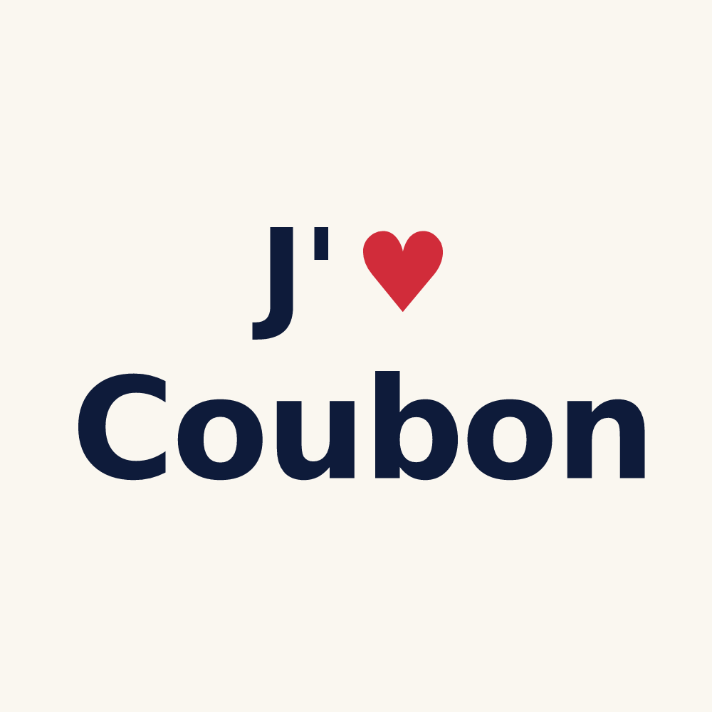 Tasse personnalisée Coubon — design J'aime Coubon