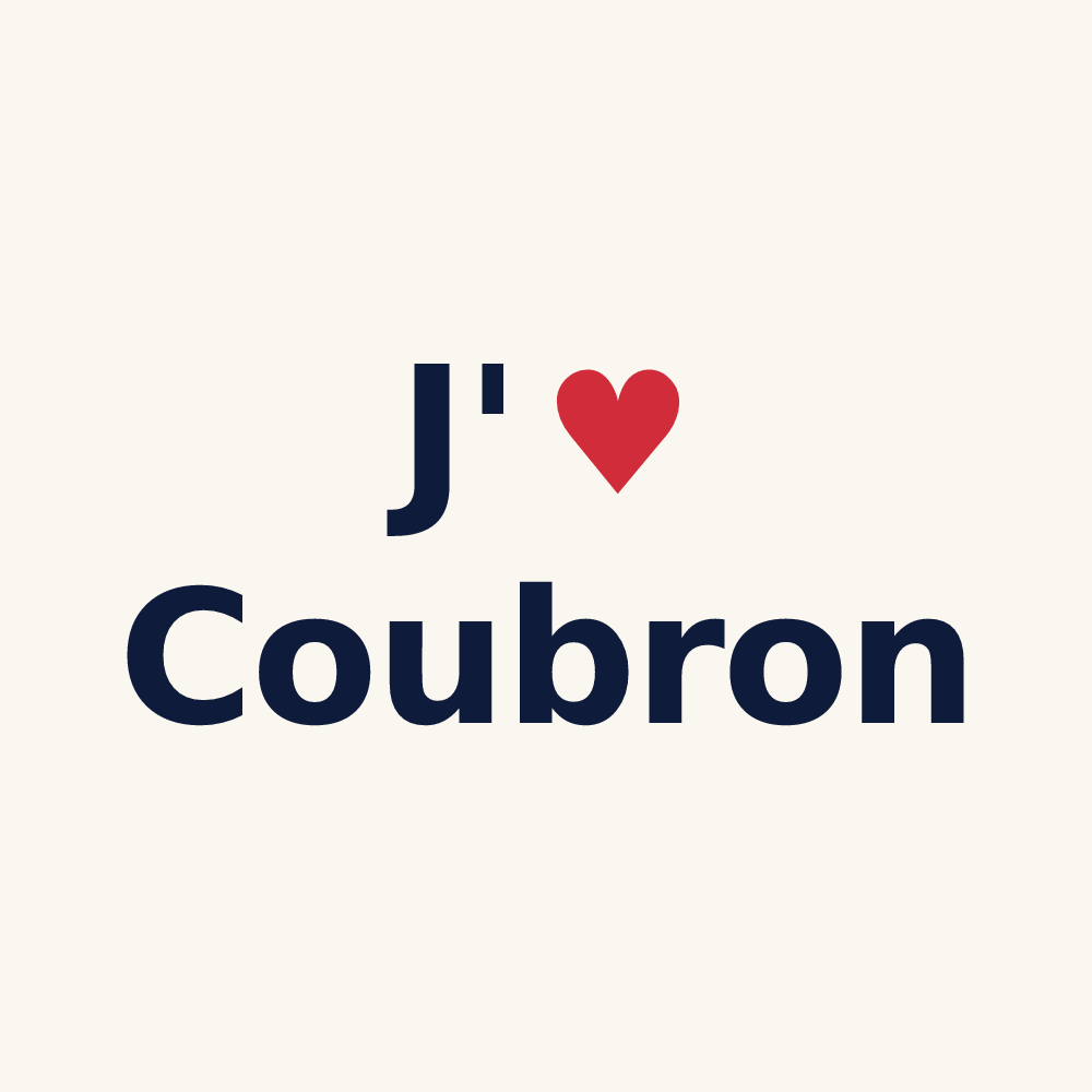 Tasse personnalisée Coubron — design J'aime Coubron