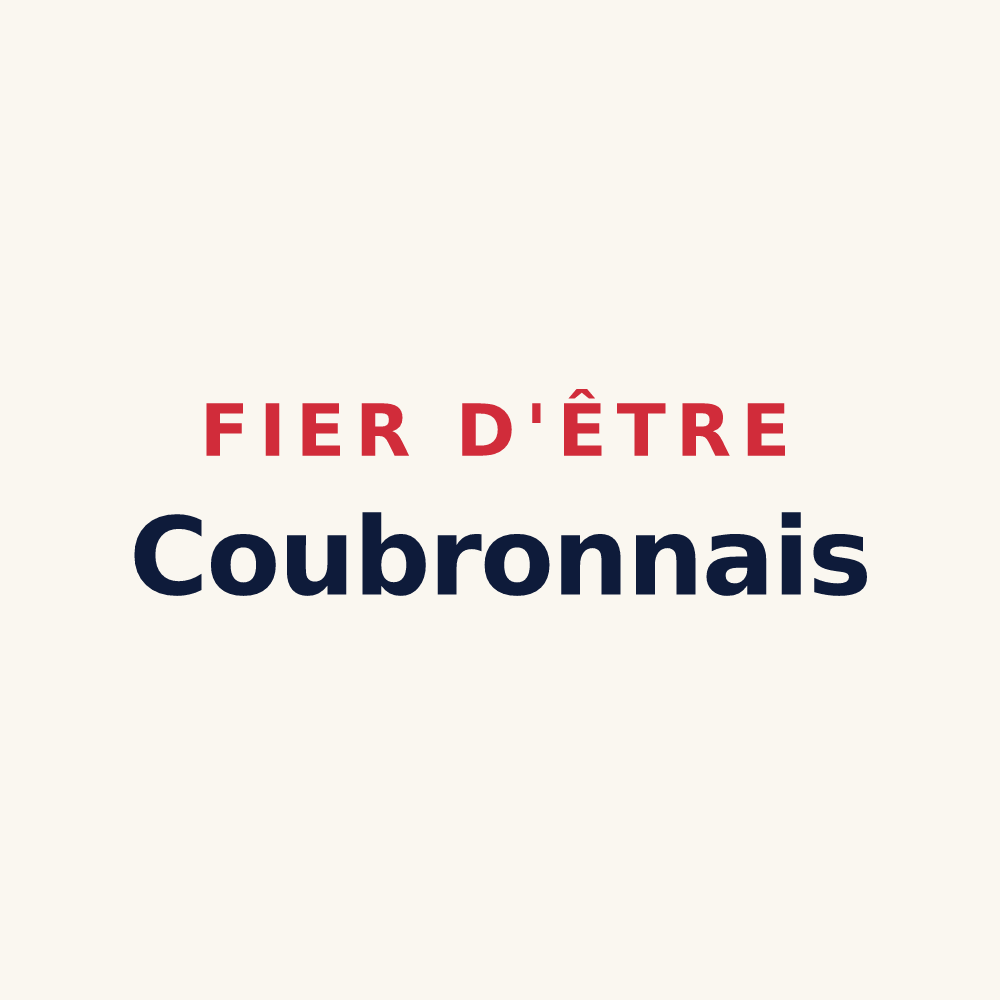 Tasse « Fier d'être Coubronnais » — design pour Coubron