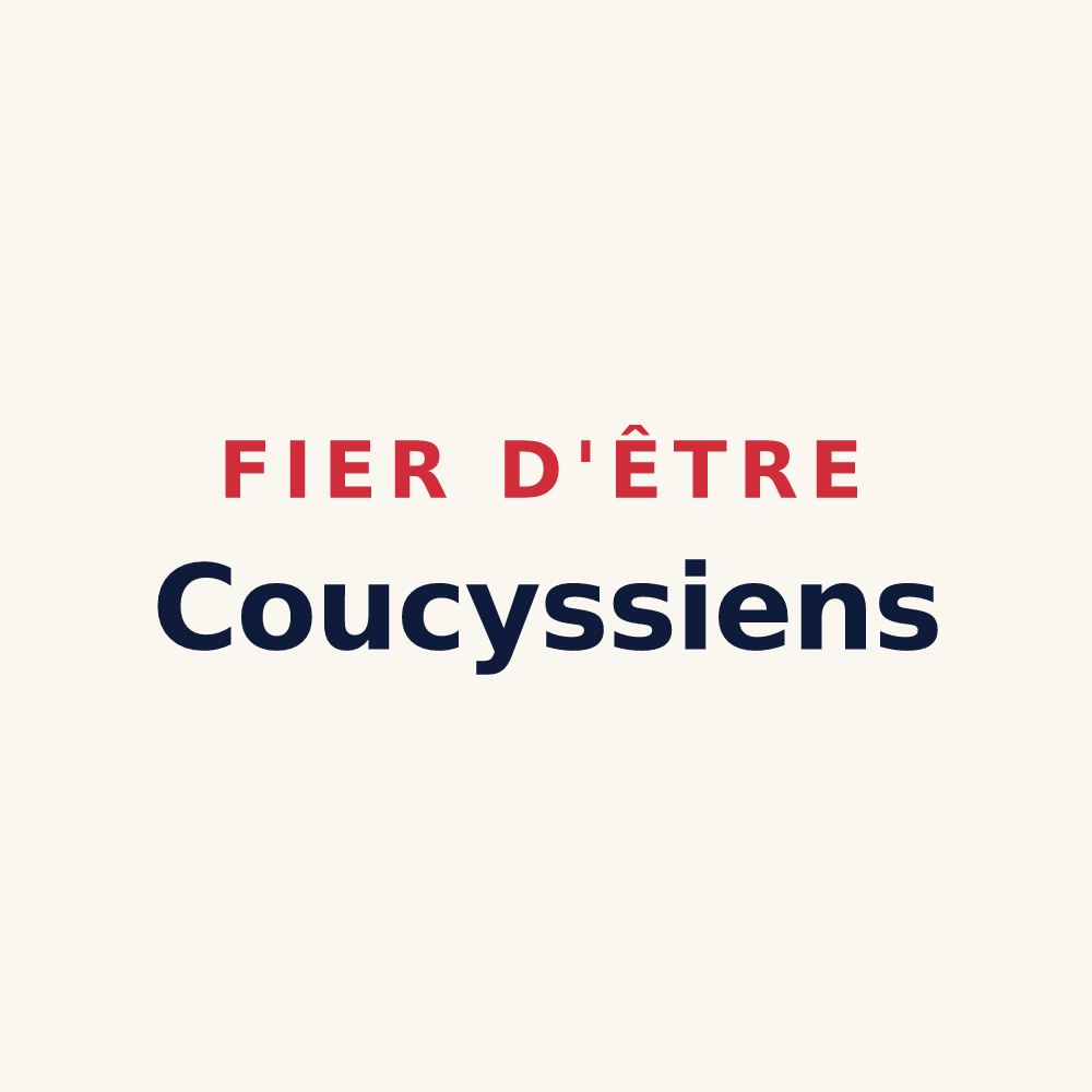 Tasse « Fier d'être Coucyssiens » — design pour Coucy-le-Château-Auffrique