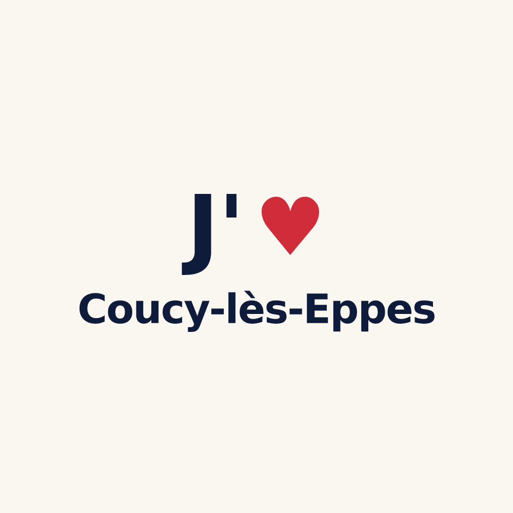 Tasse personnalisée Coucy-lès-Eppes — design J'aime Coucy-lès-Eppes