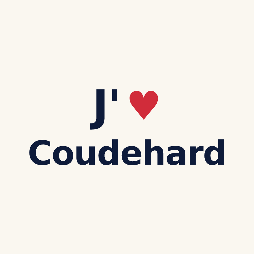 Tasse personnalisée Coudehard — design J'aime Coudehard