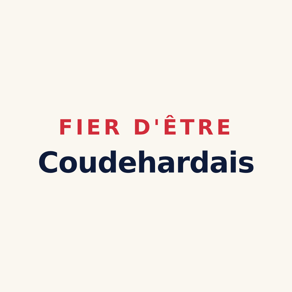 Tasse « Fier d'être Coudehardais » — design pour Coudehard
