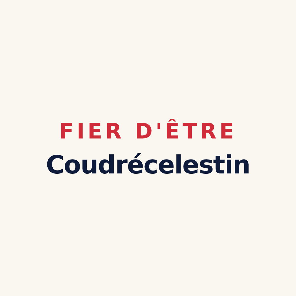 Tasse « Fier d'être Coudrécelestin » — design pour Coudrecieux
