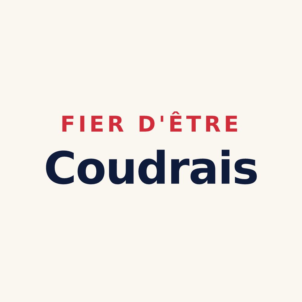 Tasse « Fier d'être Coudrais » — design pour Coudres