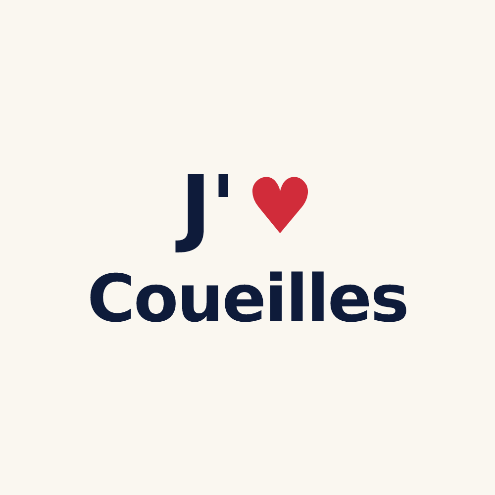 Tasse personnalisée Coueilles — design J'aime Coueilles