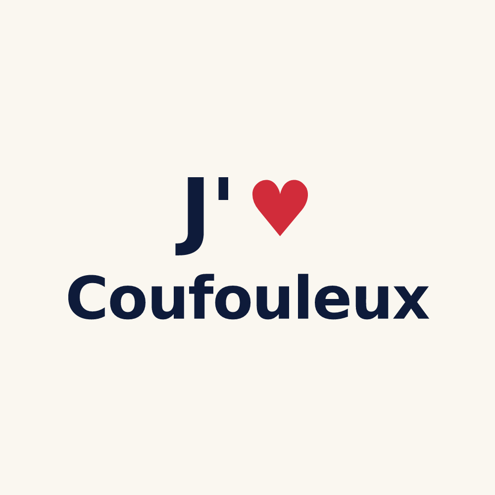 Tasse personnalisée Coufouleux — design J'aime Coufouleux