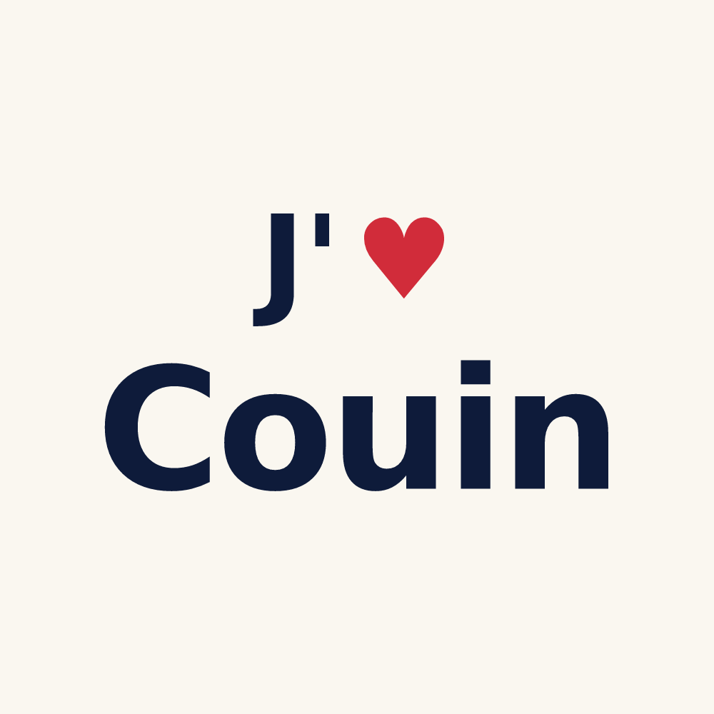 Tasse personnalisée Couin — design J'aime Couin