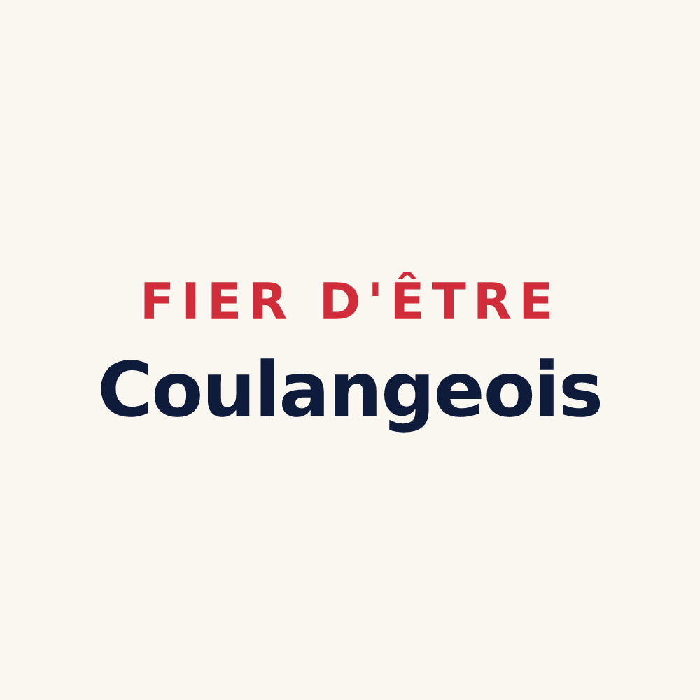 Tasse « Fier d'être Coulangeois » — design pour Coulanges-lès-Nevers