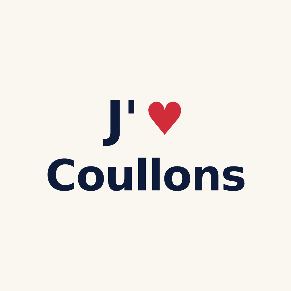 Tasse personnalisée Coullons — design J'aime Coullons
