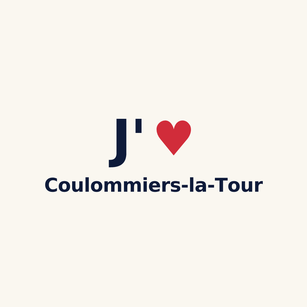 Tasse personnalisée Coulommiers-la-Tour — design J'aime Coulommiers-la-Tour