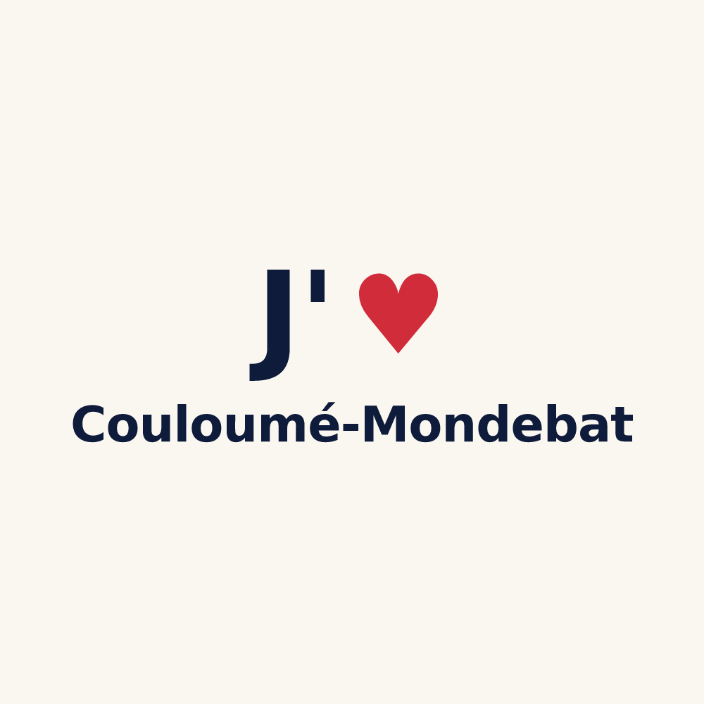 Tasse personnalisée Couloumé-Mondebat — design J'aime Couloumé-Mondebat
