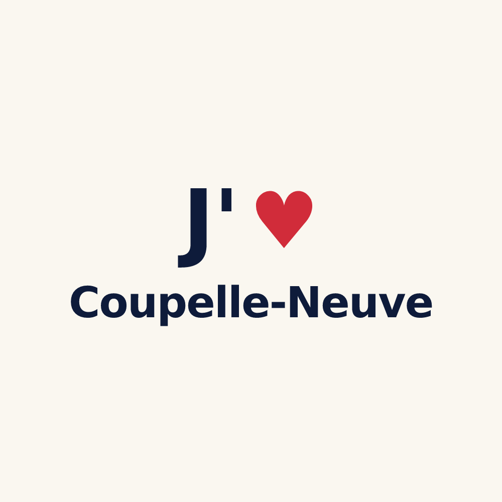 Tasse personnalisée Coupelle-Neuve — design J'aime Coupelle-Neuve
