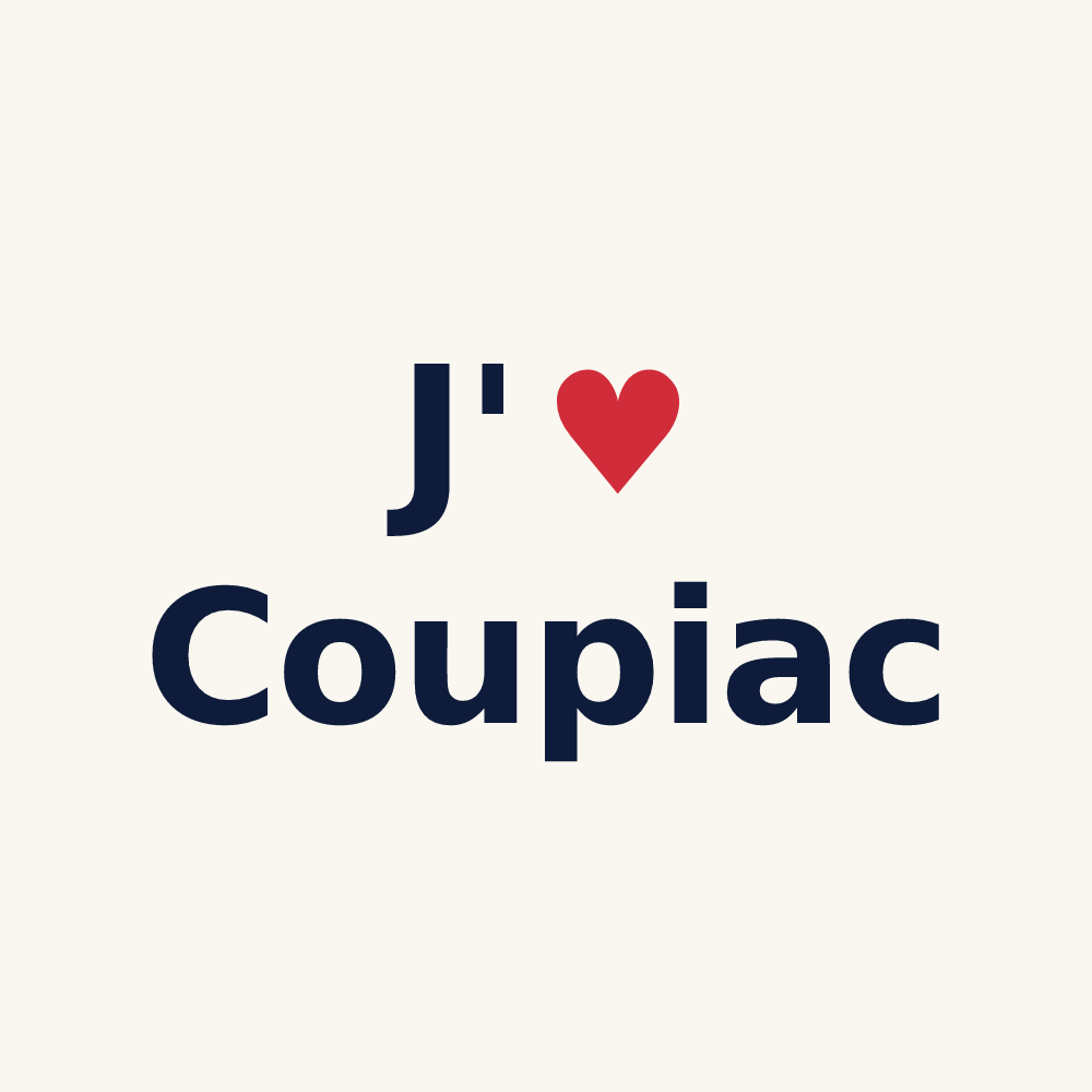 Tasse personnalisée Coupiac — design J'aime Coupiac