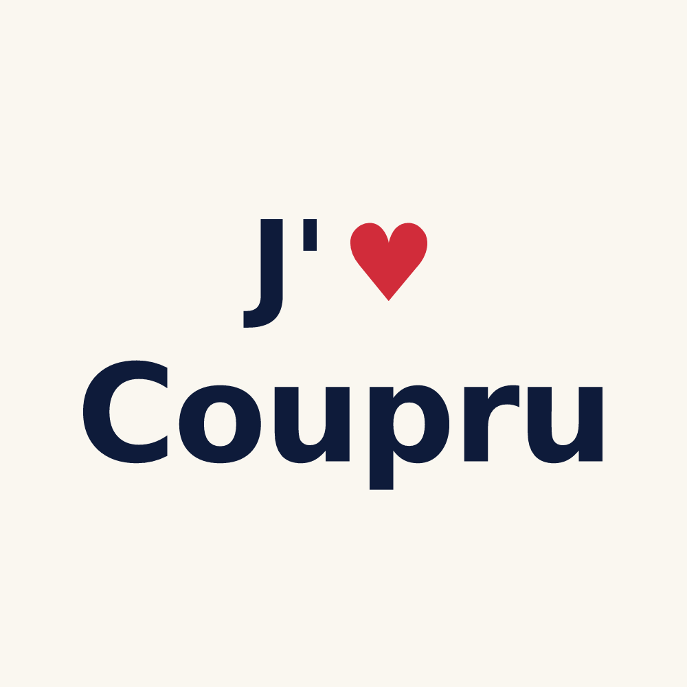 Tasse personnalisée Coupru — design J'aime Coupru