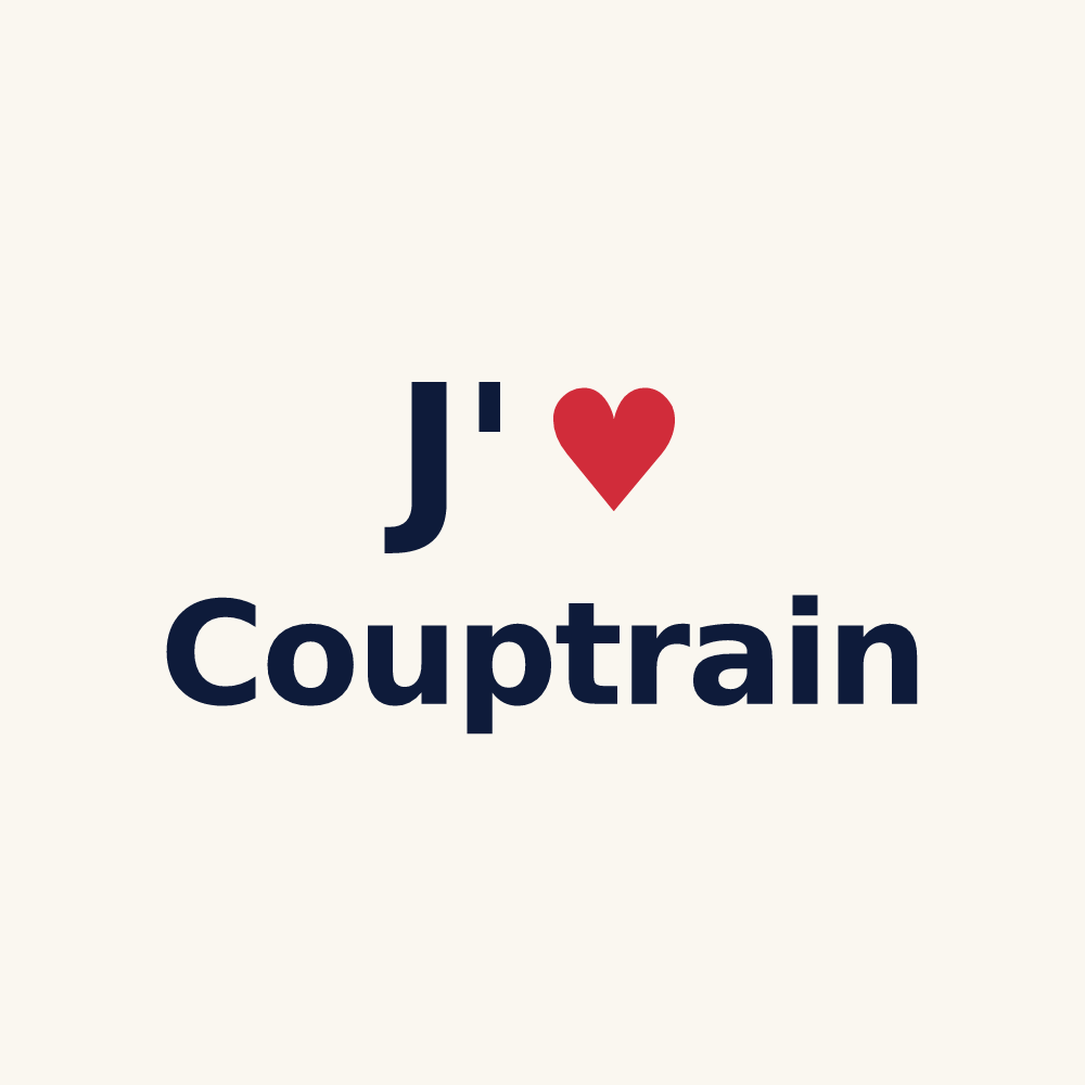 Tasse personnalisée Couptrain — design J'aime Couptrain