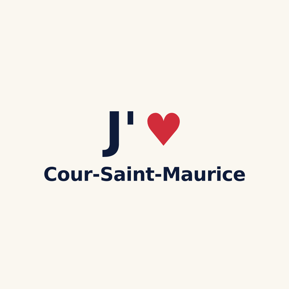 Tasse personnalisée Cour-Saint-Maurice — design J'aime Cour-Saint-Maurice