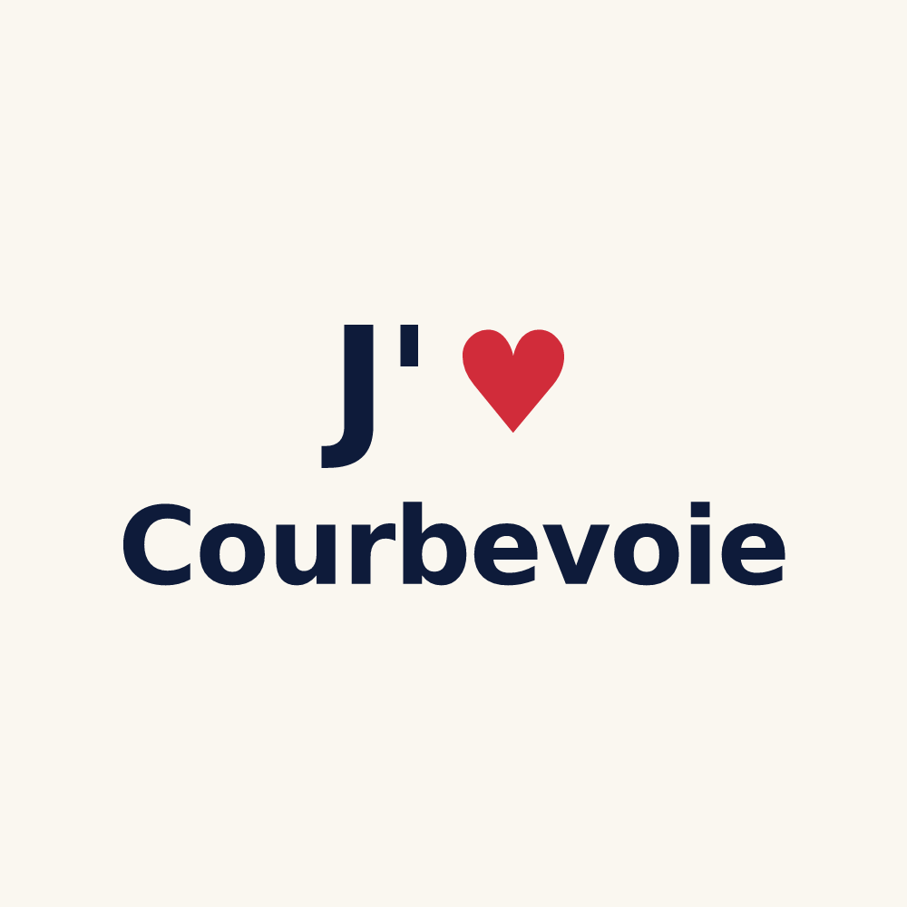 Tasse personnalisée Courbevoie — design J'aime Courbevoie