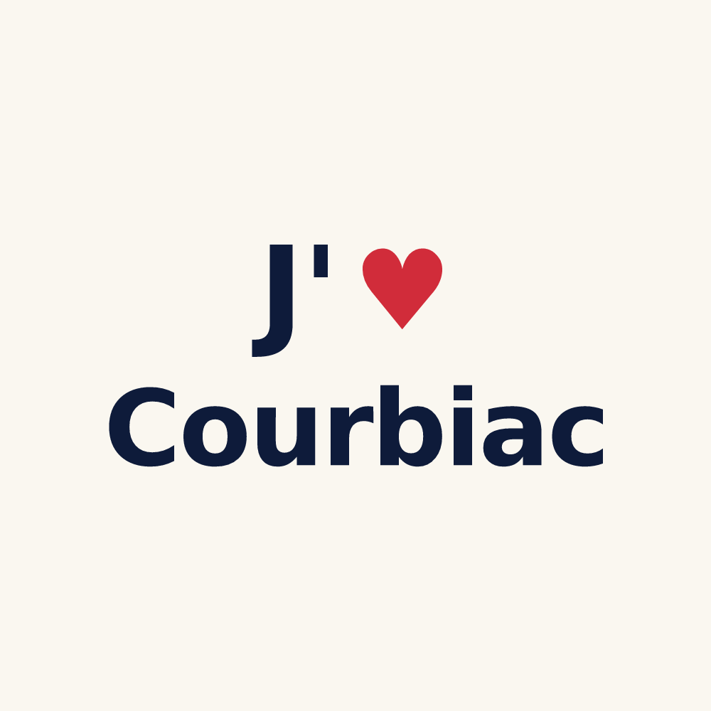 Tasse personnalisée Courbiac — design J'aime Courbiac