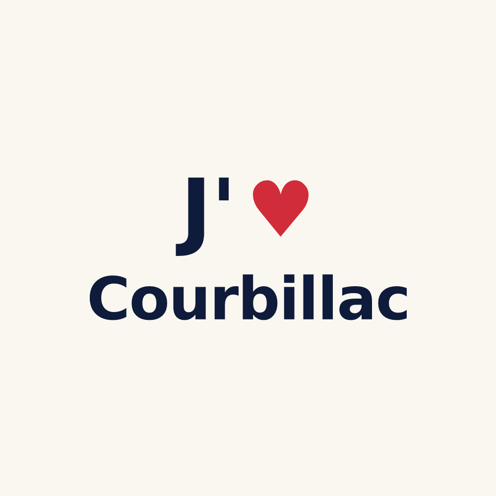 Tasse personnalisée Courbillac — design J'aime Courbillac