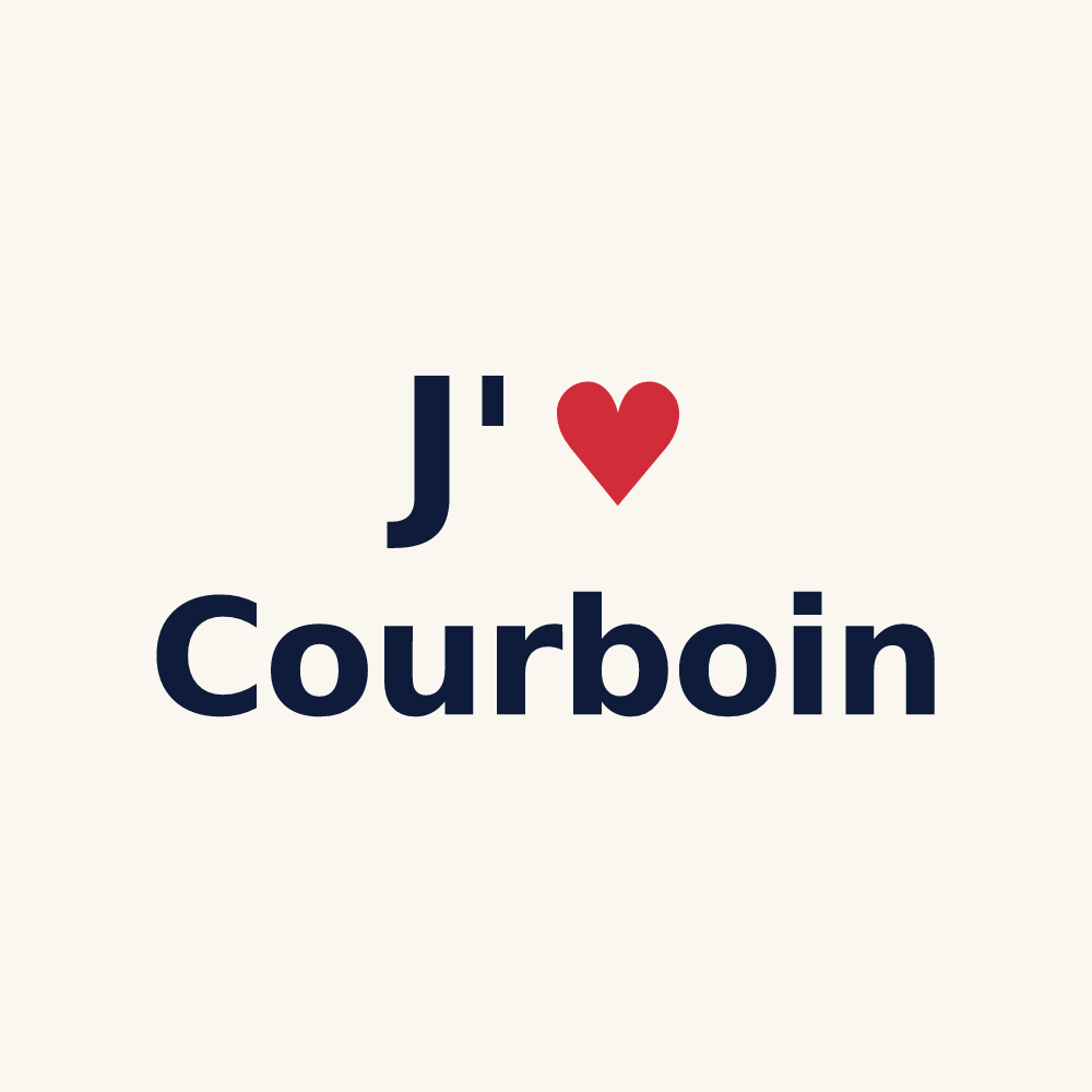 Tasse personnalisée Courboin — design J'aime Courboin