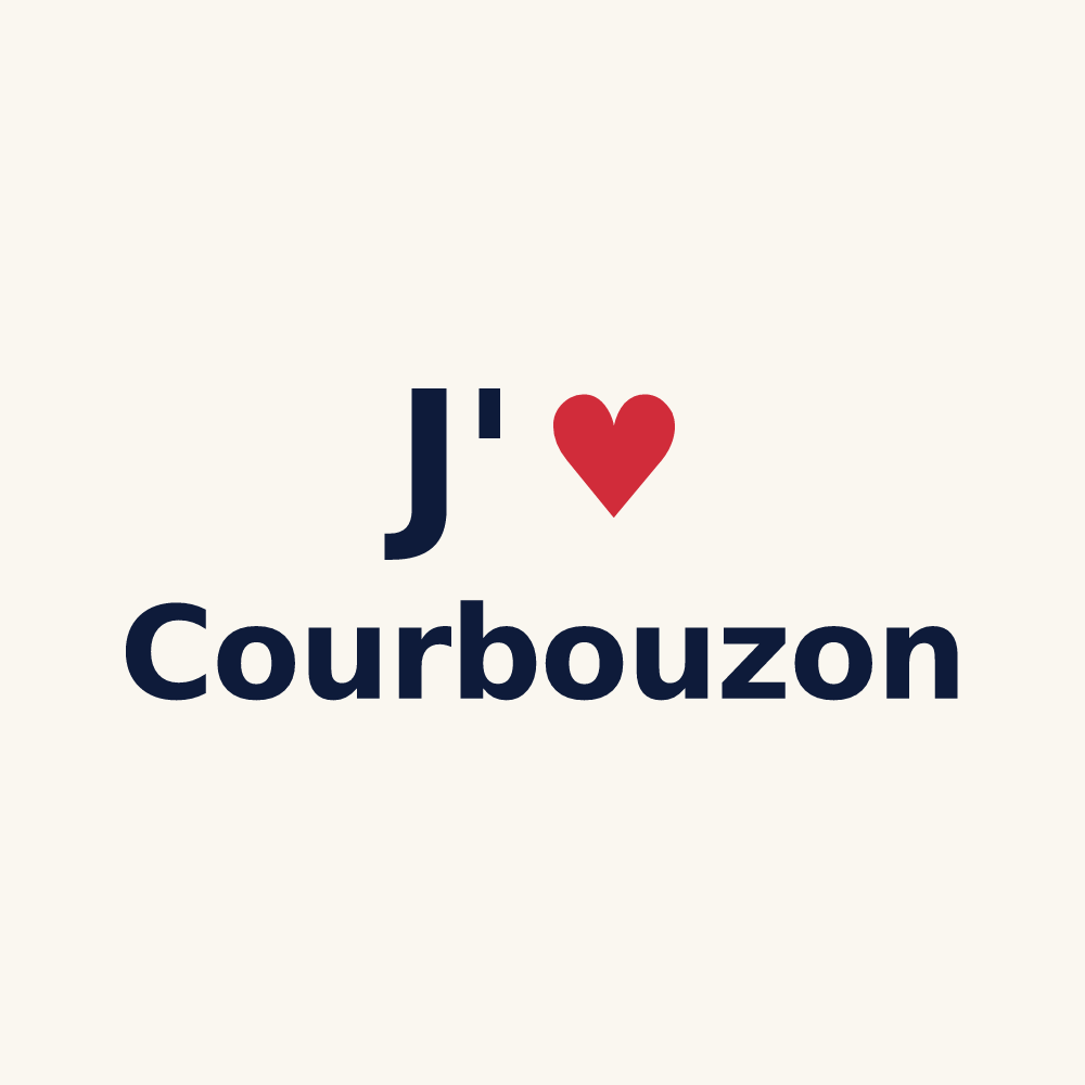 Tasse personnalisée Courbouzon — design J'aime Courbouzon