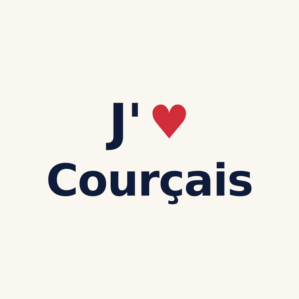 Tasse personnalisée Courçais — design J'aime Courçais