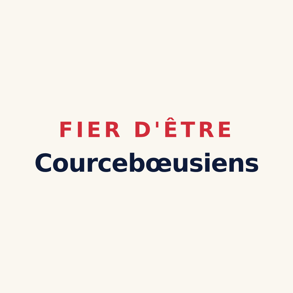 Tasse « Fier d'être Courcebœusiens » — design pour Courcebœufs