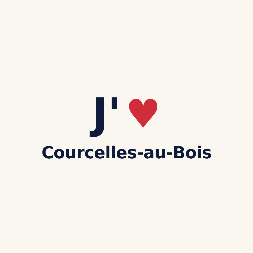 Tasse personnalisée Courcelles-au-Bois — design J'aime Courcelles-au-Bois