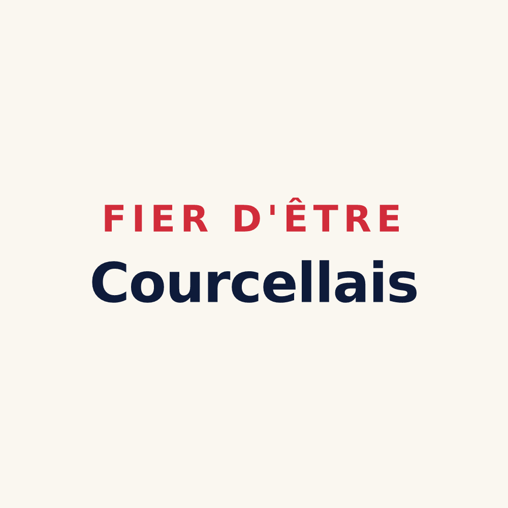 Tasse « Fier d'être Courcellais » — design pour Courcelles-la-Forêt