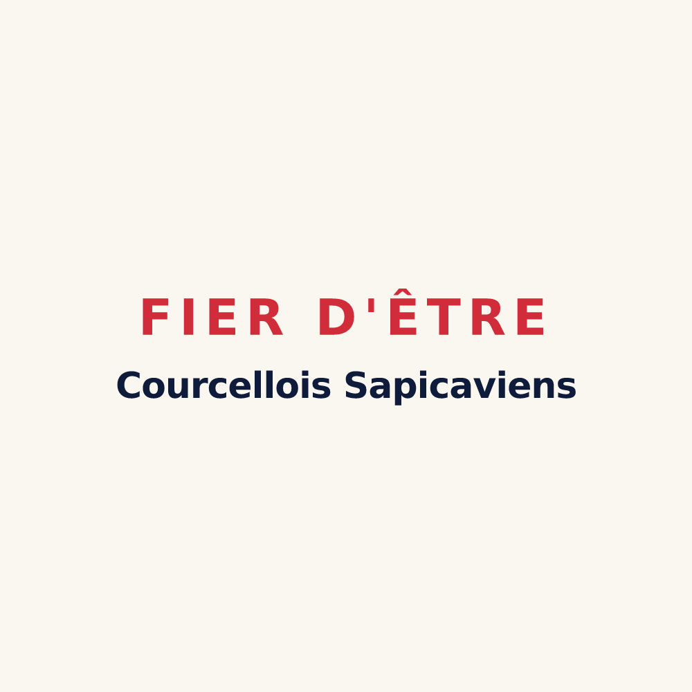 Tasse « Fier d'être Courcellois Sapicaviens » — design pour Courcelles-Sapicourt