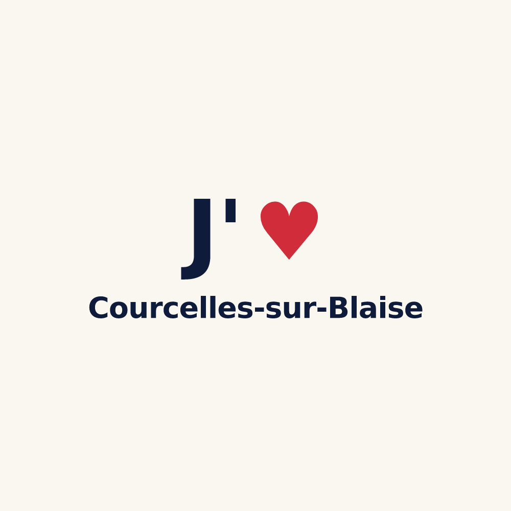 Tasse personnalisée Courcelles-sur-Blaise — design J'aime Courcelles-sur-Blaise