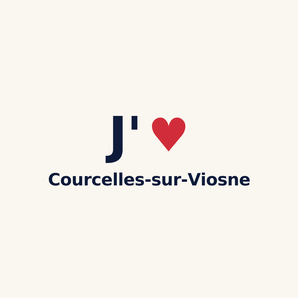 Tasse personnalisée Courcelles-sur-Viosne — design J'aime Courcelles-sur-Viosne