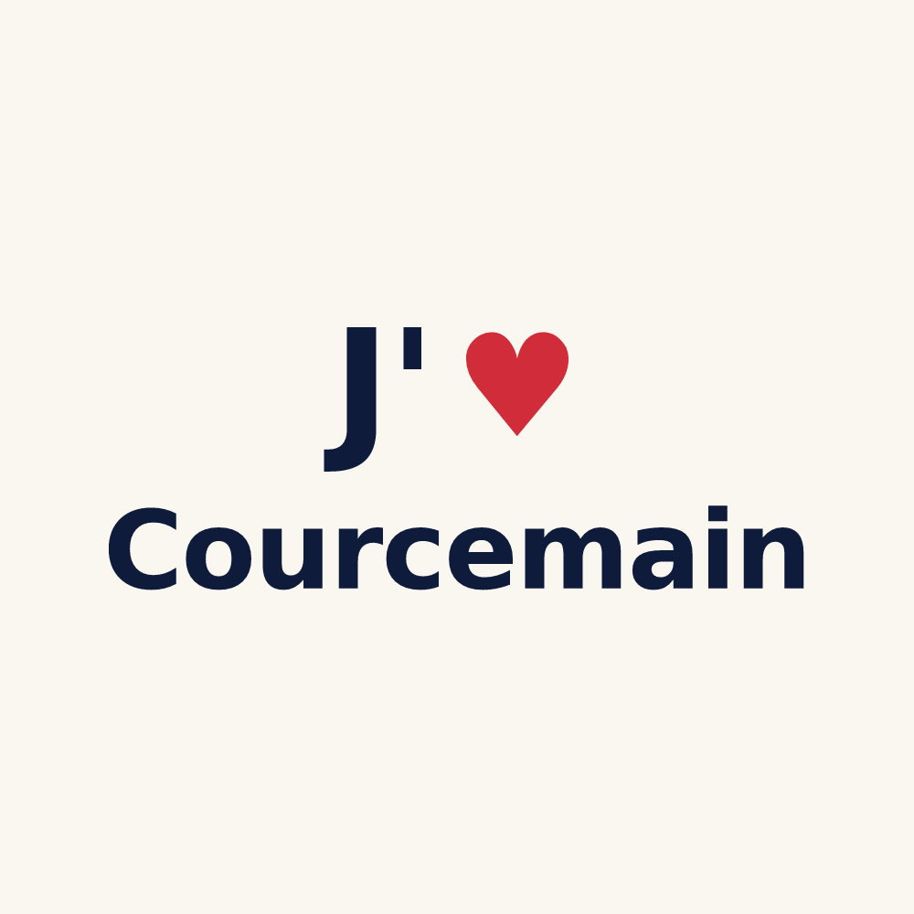 Tasse personnalisée Courcemain — design J'aime Courcemain