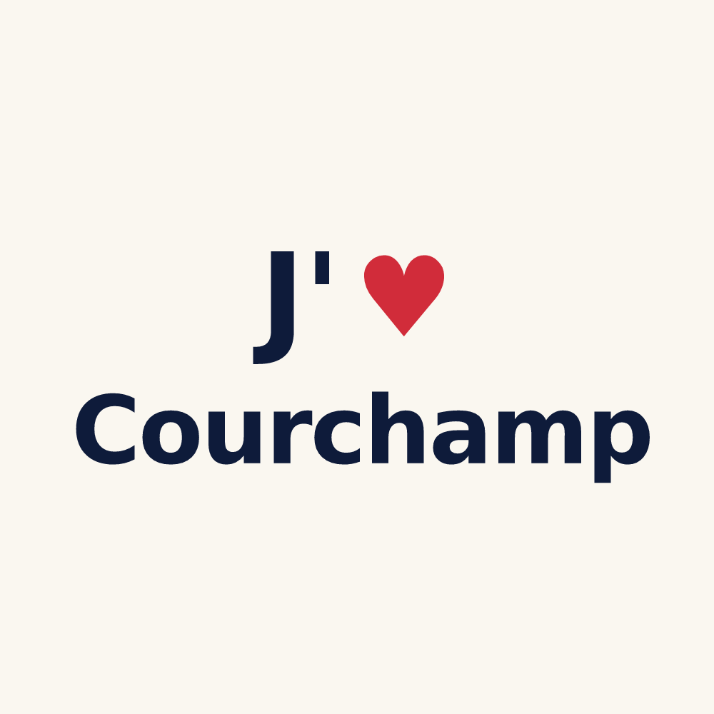 Tasse personnalisée Courchamp — design J'aime Courchamp