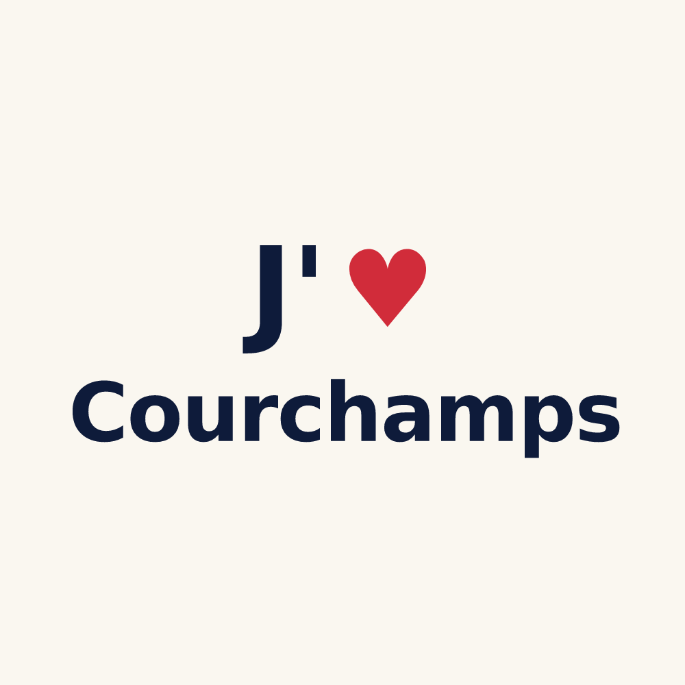 Tasse personnalisée Courchamps — design J'aime Courchamps