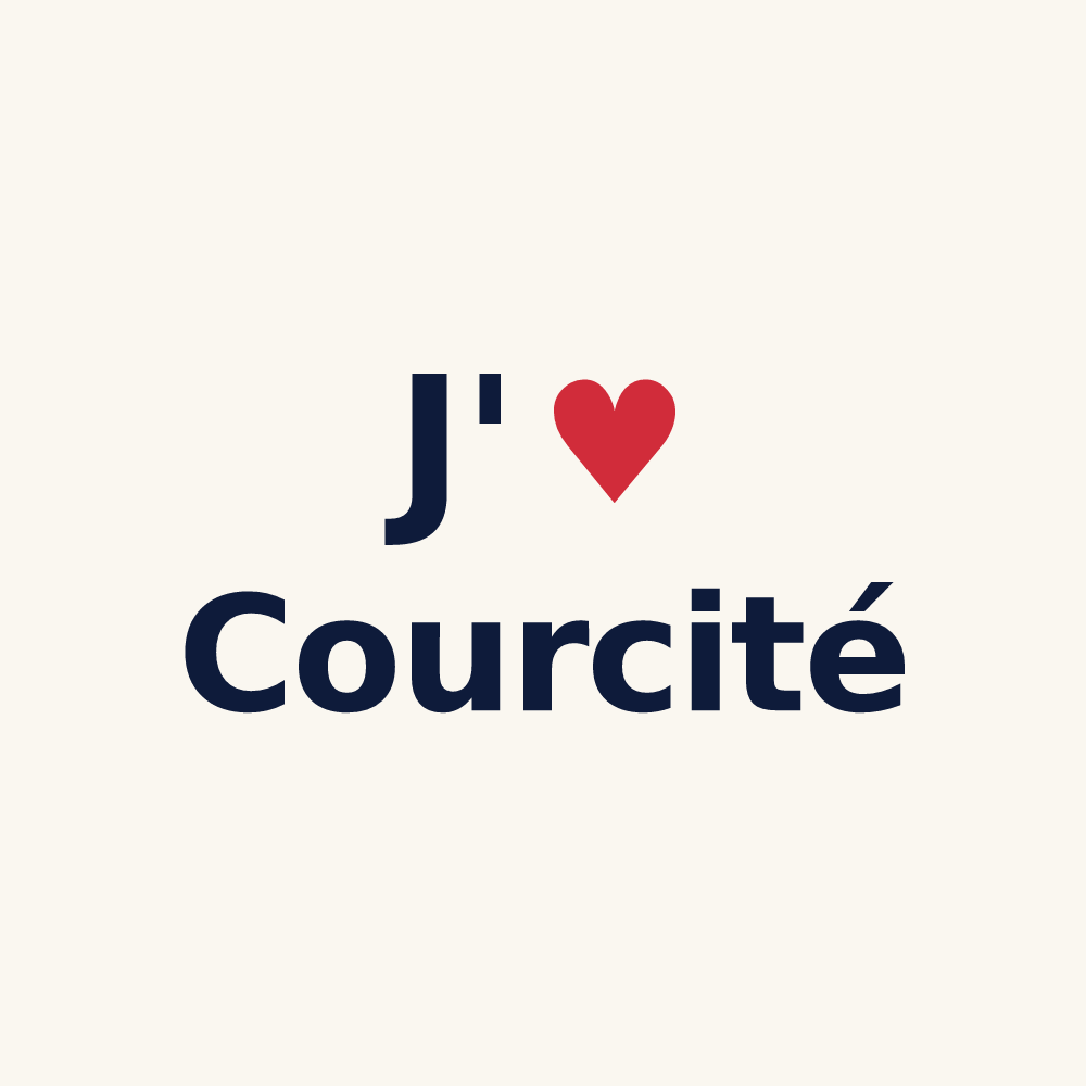 Tasse personnalisée Courcité — design J'aime Courcité