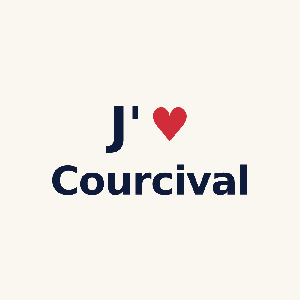 Tasse personnalisée Courcival — design J'aime Courcival