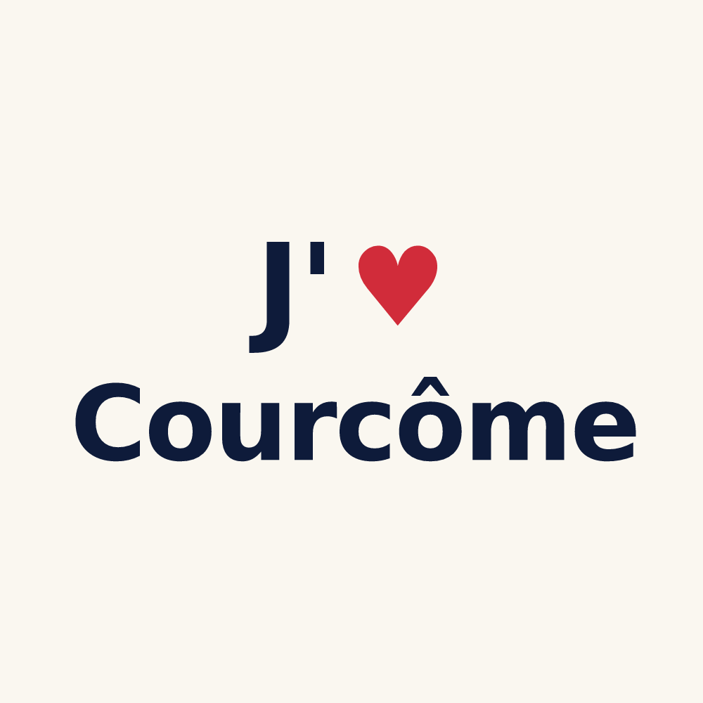Tasse personnalisée Courcôme — design J'aime Courcôme