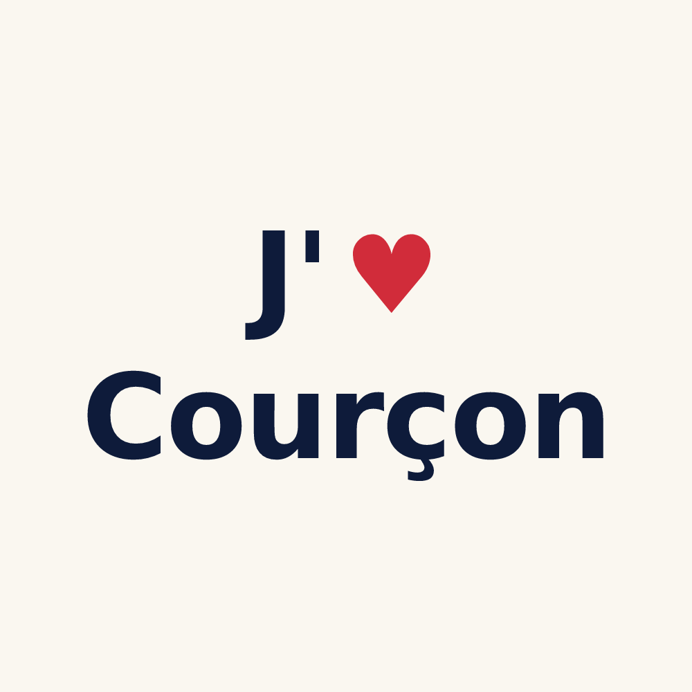 Tasse personnalisée Courçon — design J'aime Courçon