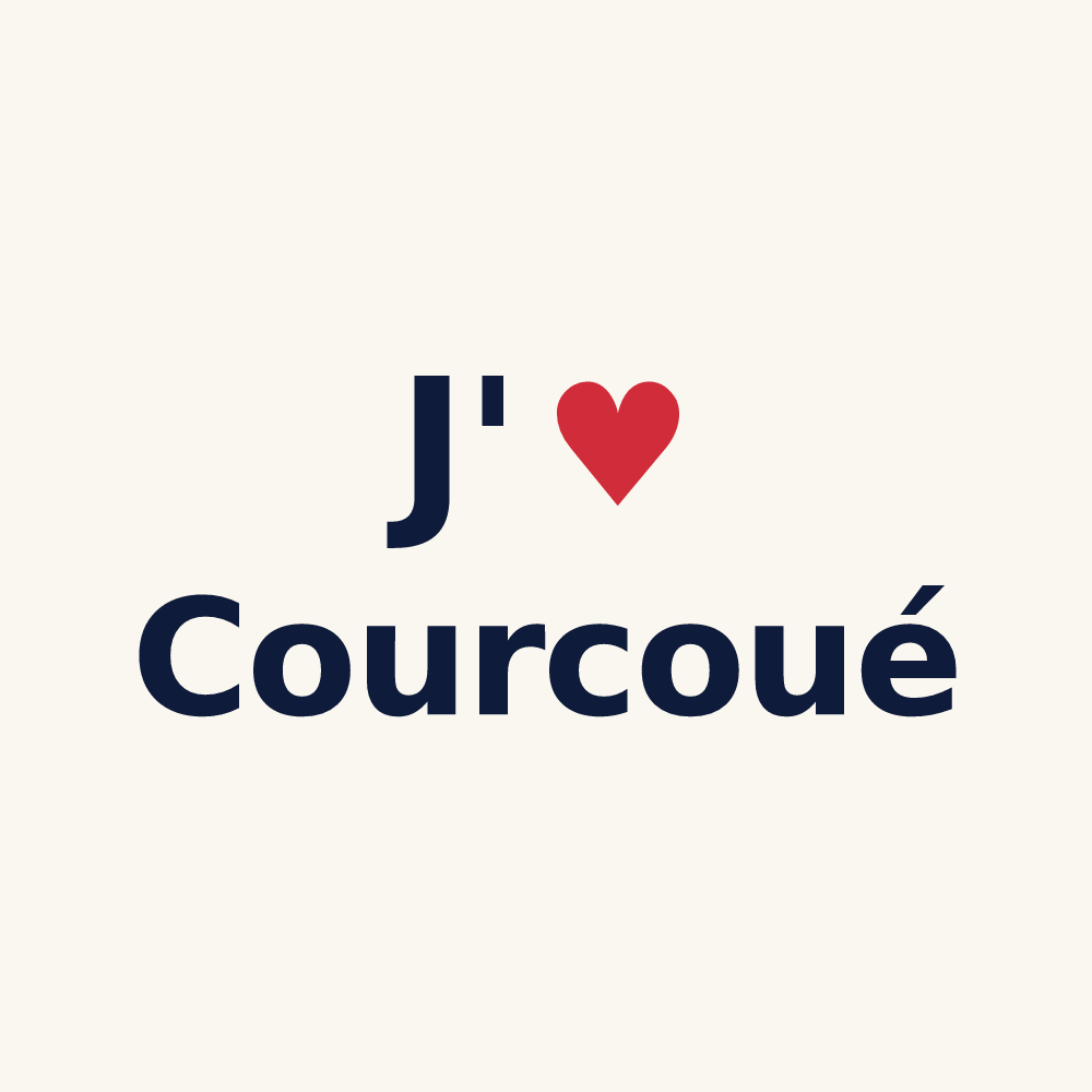 Tasse personnalisée Courcoué — design J'aime Courcoué