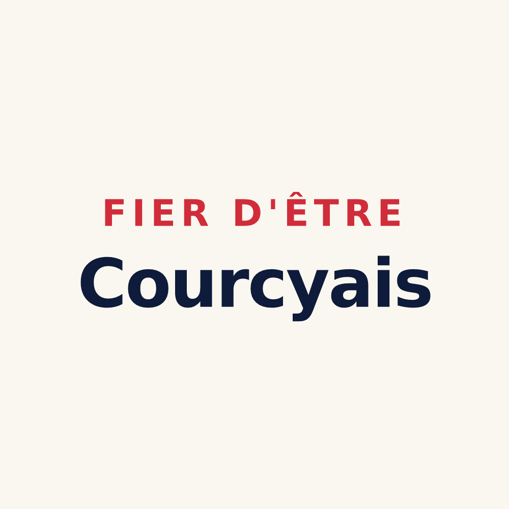 Tasse « Fier d'être Courcyais » — design pour Courcy