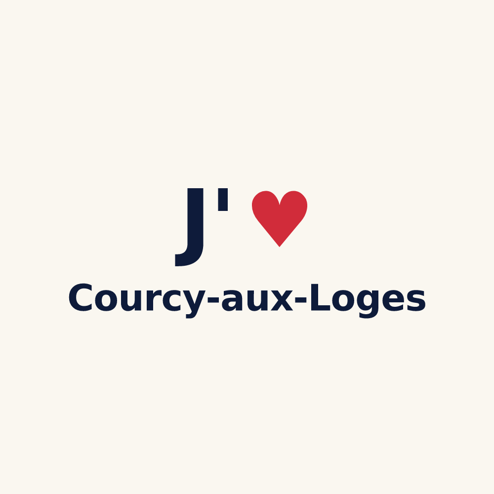 Tasse personnalisée Courcy-aux-Loges — design J'aime Courcy-aux-Loges