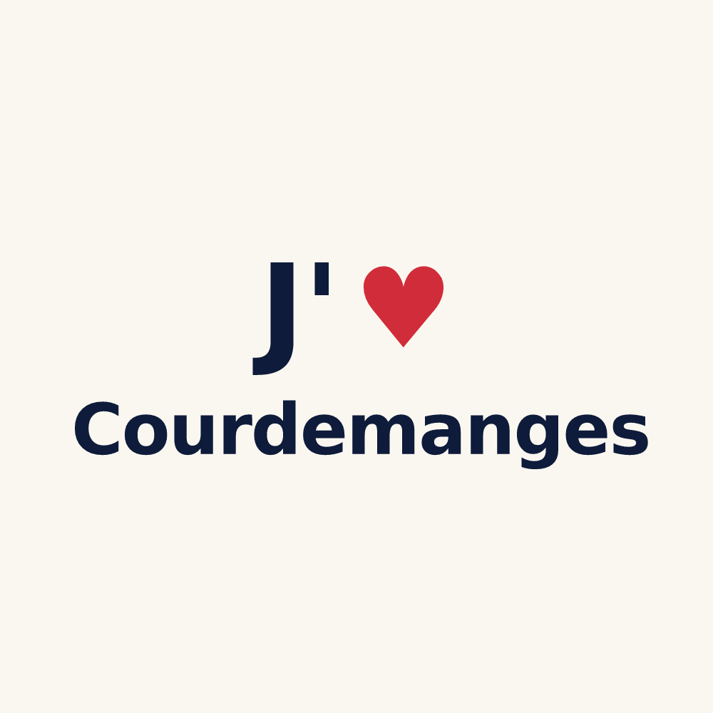 Tasse personnalisée Courdemanges — design J'aime Courdemanges