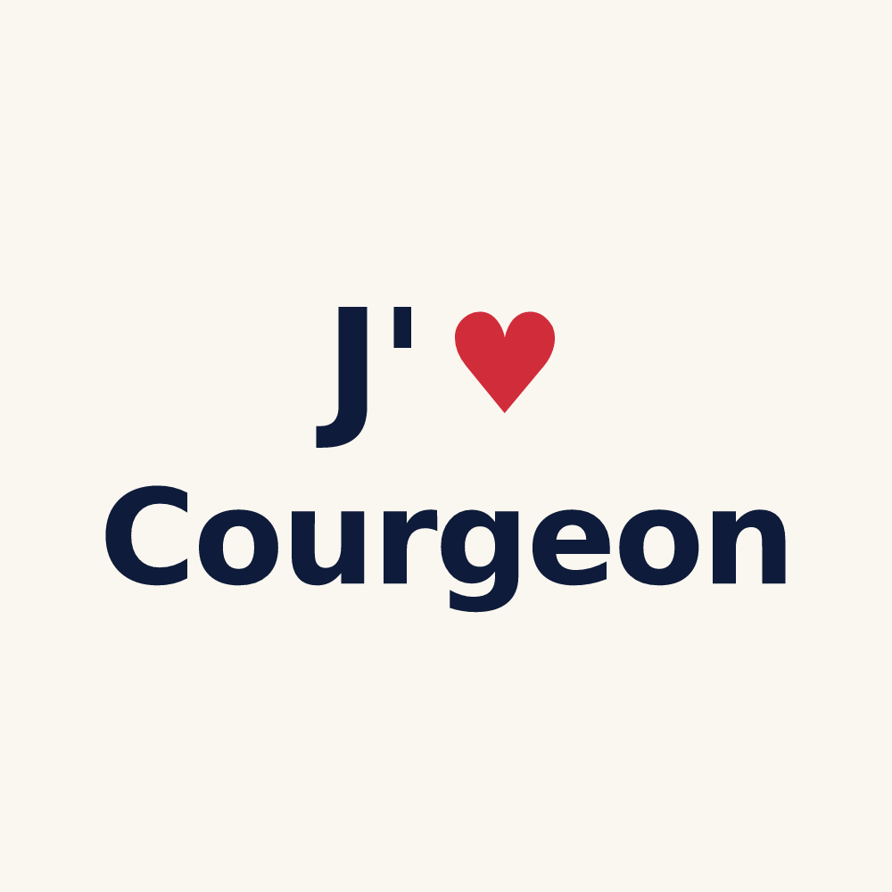 Tasse personnalisée Courgeon — design J'aime Courgeon