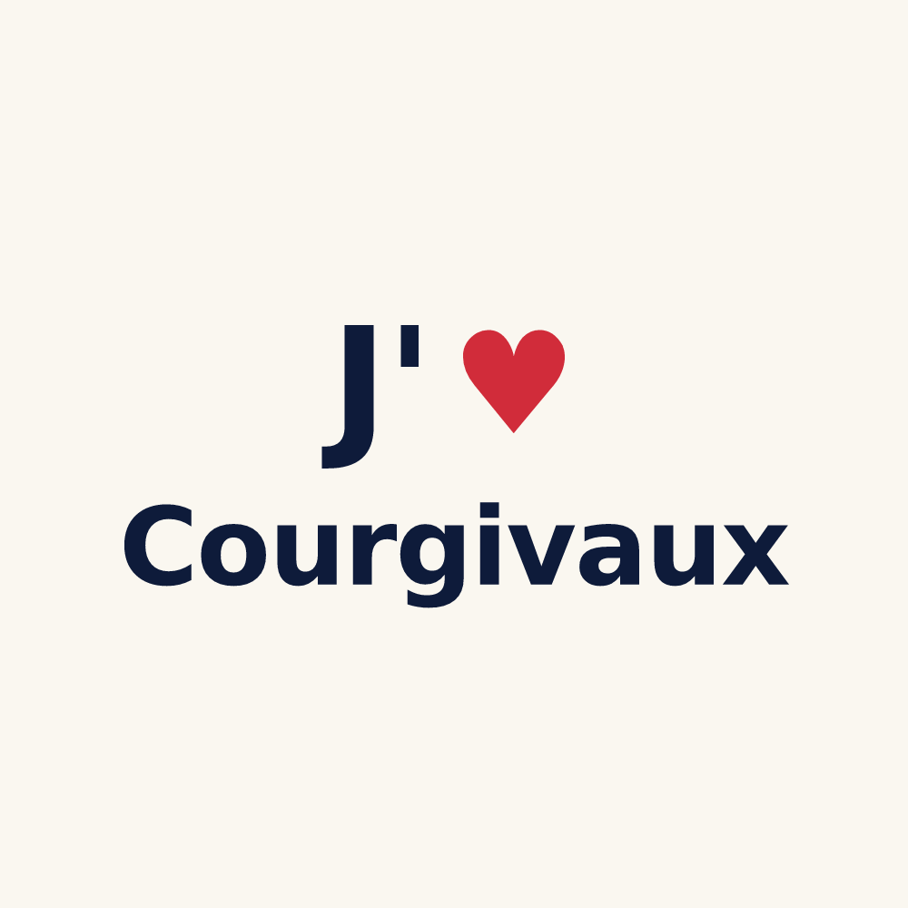 Tasse personnalisée Courgivaux — design J'aime Courgivaux