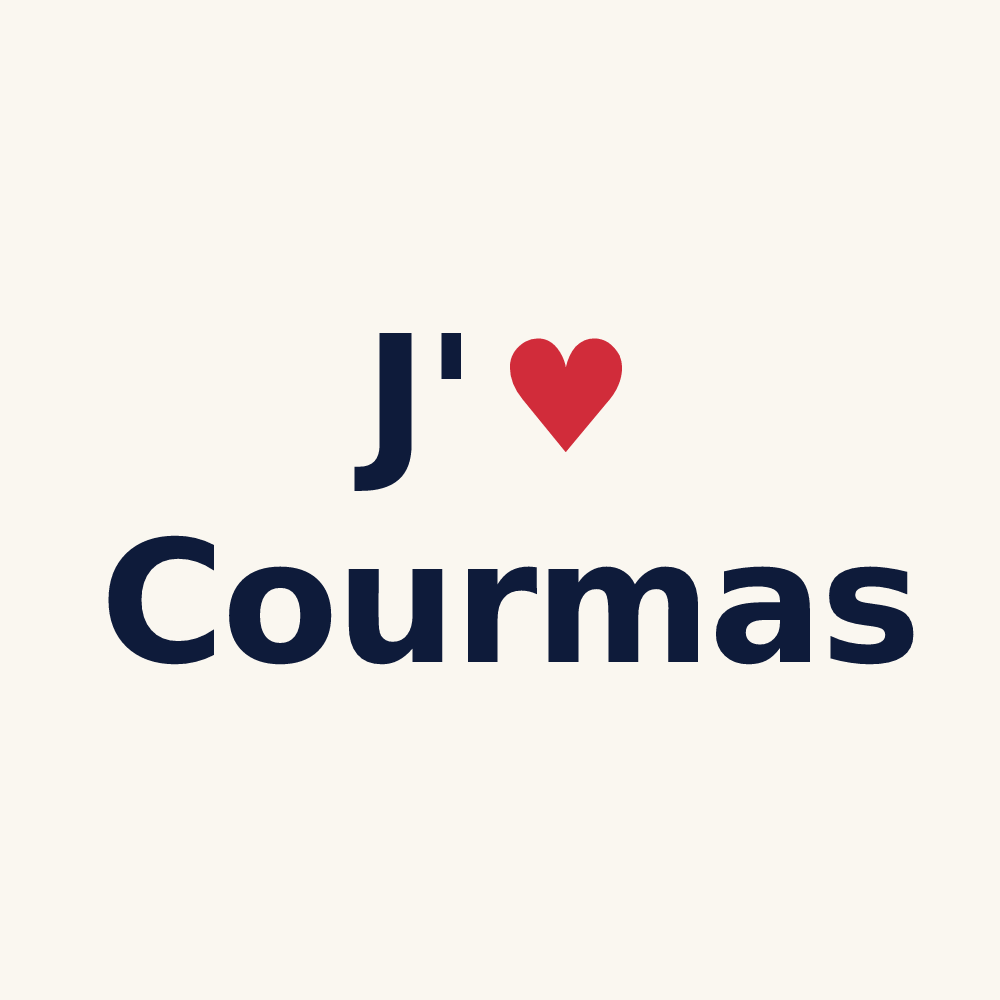 Tasse personnalisée Courmas — design J'aime Courmas