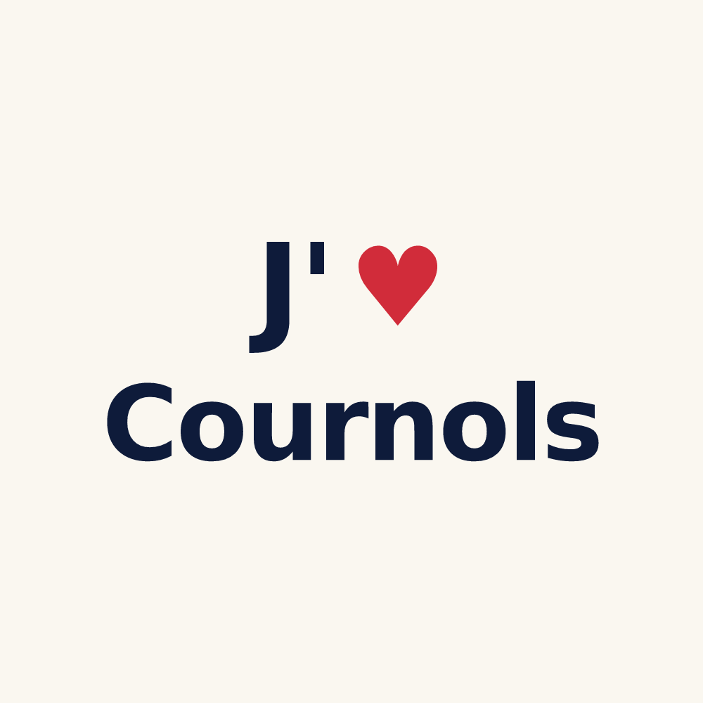 Tasse personnalisée Cournols — design J'aime Cournols