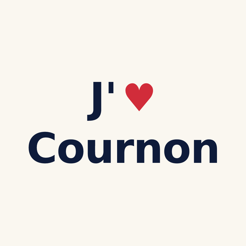 Tasse personnalisée Cournon — design J'aime Cournon