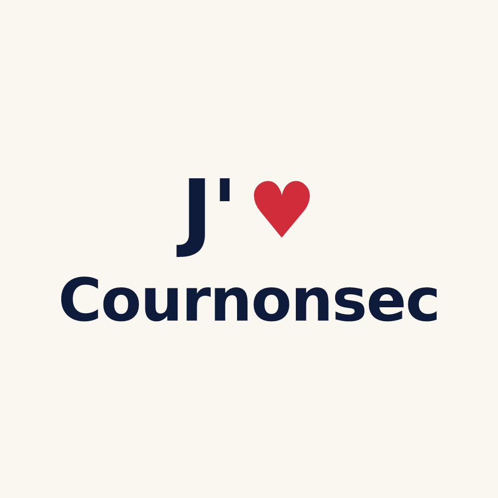 Tasse personnalisée Cournonsec — design J'aime Cournonsec